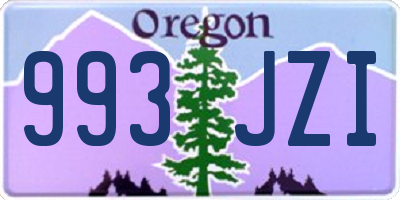 OR license plate 993JZI