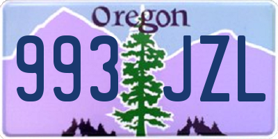 OR license plate 993JZL