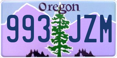 OR license plate 993JZM