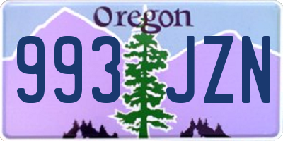 OR license plate 993JZN