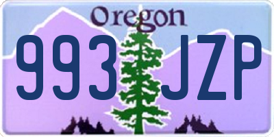 OR license plate 993JZP