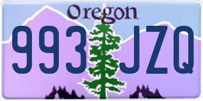 OR license plate 993JZQ