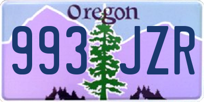 OR license plate 993JZR