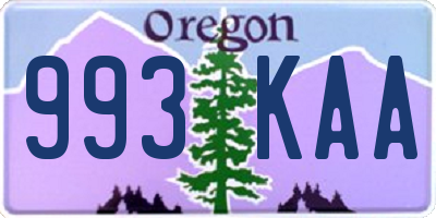 OR license plate 993KAA