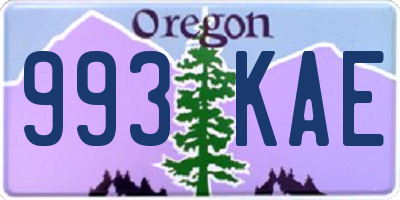 OR license plate 993KAE