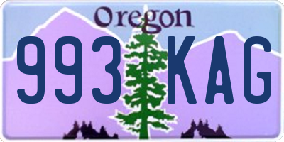 OR license plate 993KAG