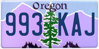 OR license plate 993KAJ