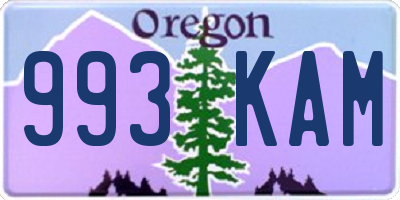 OR license plate 993KAM