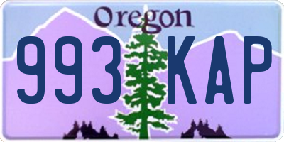 OR license plate 993KAP
