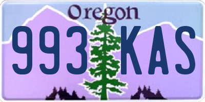 OR license plate 993KAS