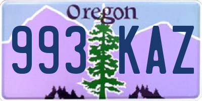 OR license plate 993KAZ