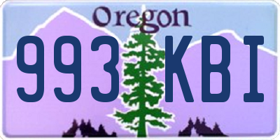 OR license plate 993KBI