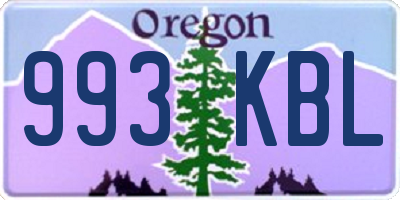 OR license plate 993KBL