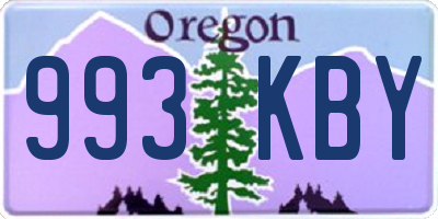 OR license plate 993KBY