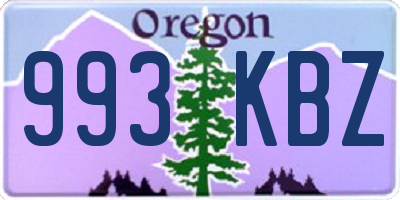 OR license plate 993KBZ