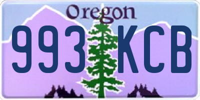 OR license plate 993KCB