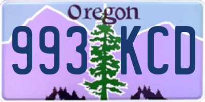OR license plate 993KCD