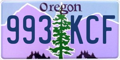 OR license plate 993KCF