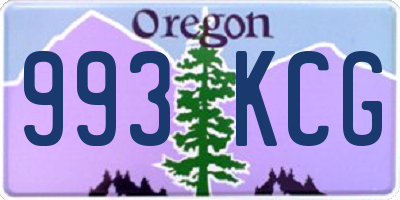 OR license plate 993KCG