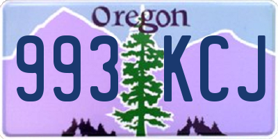 OR license plate 993KCJ