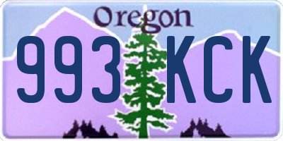 OR license plate 993KCK