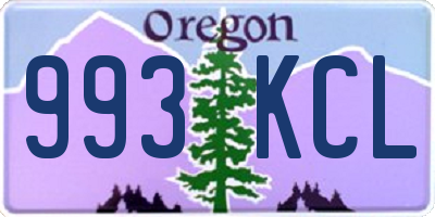 OR license plate 993KCL