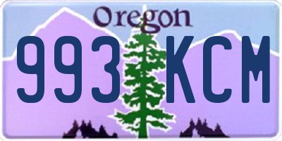 OR license plate 993KCM