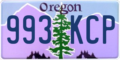 OR license plate 993KCP