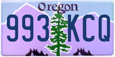 OR license plate 993KCQ