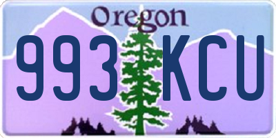 OR license plate 993KCU