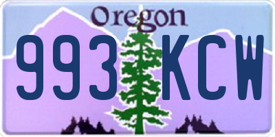 OR license plate 993KCW
