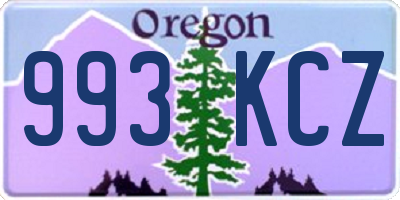 OR license plate 993KCZ