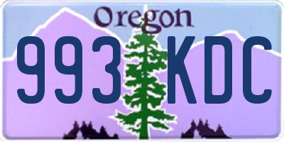OR license plate 993KDC