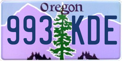 OR license plate 993KDE