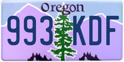 OR license plate 993KDF