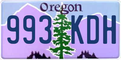 OR license plate 993KDH