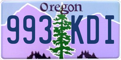 OR license plate 993KDI