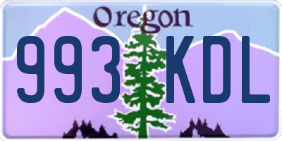 OR license plate 993KDL