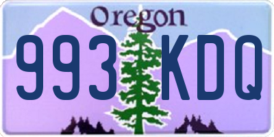 OR license plate 993KDQ