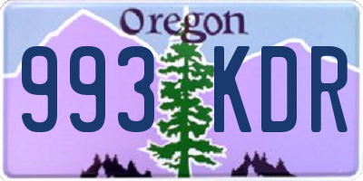 OR license plate 993KDR