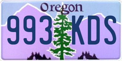 OR license plate 993KDS