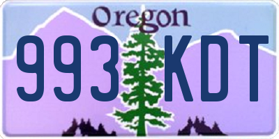 OR license plate 993KDT