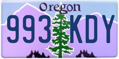 OR license plate 993KDY