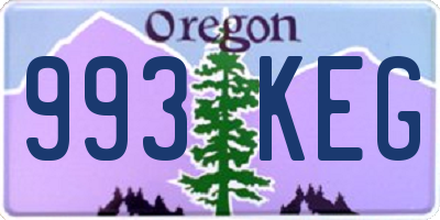 OR license plate 993KEG