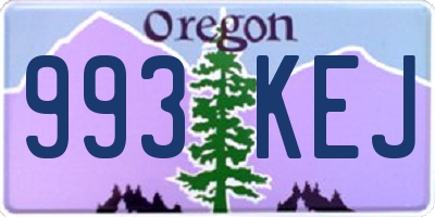 OR license plate 993KEJ