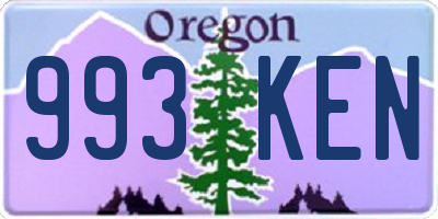 OR license plate 993KEN