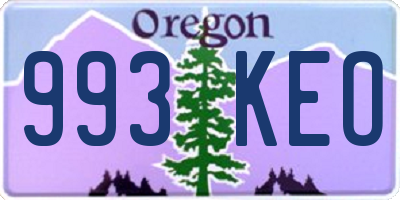 OR license plate 993KEO