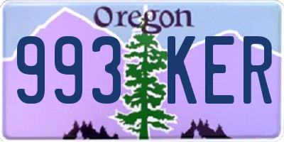 OR license plate 993KER