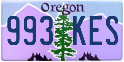 OR license plate 993KES
