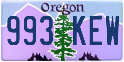 OR license plate 993KEW